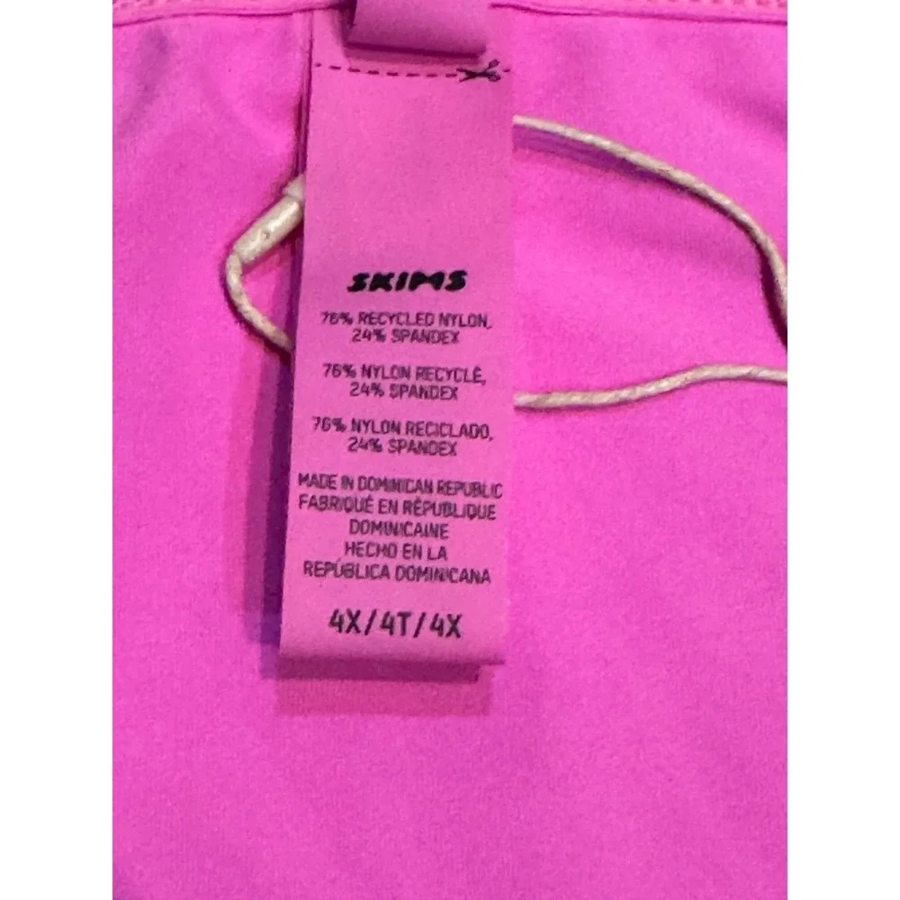 SKIMS Recycled Swim Super Cropped T-Shirt Neon Orchid Pink 4X TP-SHR-3910